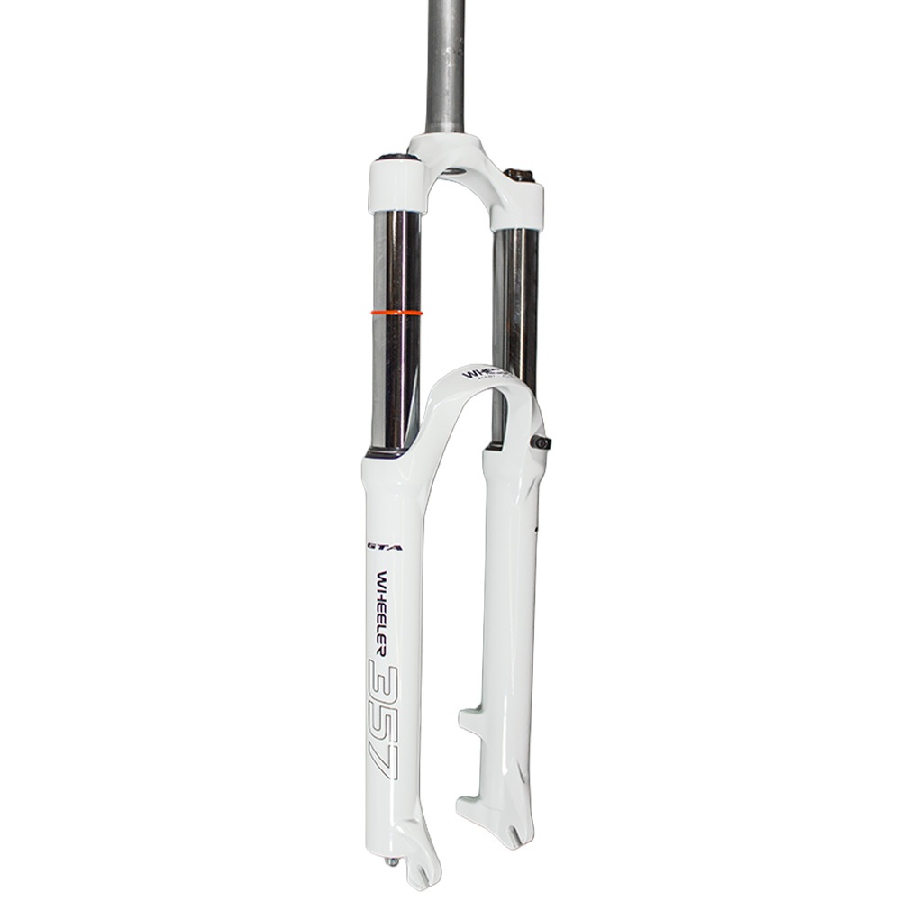 Suspensão Garfo 26 alumínio canela grossa 28.6mm Freio Disco Bicicleta Bike wheeler GTA branco