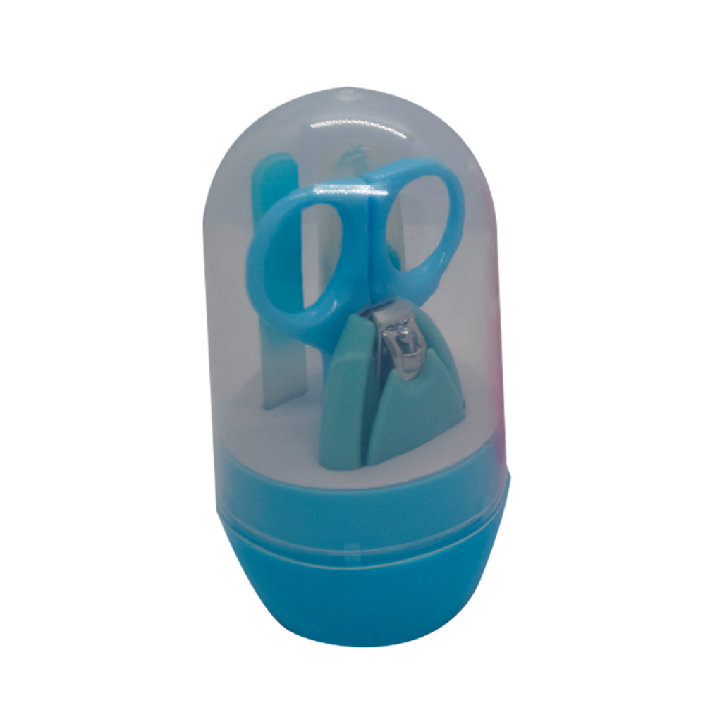 Kit Azul Cuidados e Higiene Manicure p/ Bebê Completo c/ Estojo Bamboo Baby em Oferta na Shopee