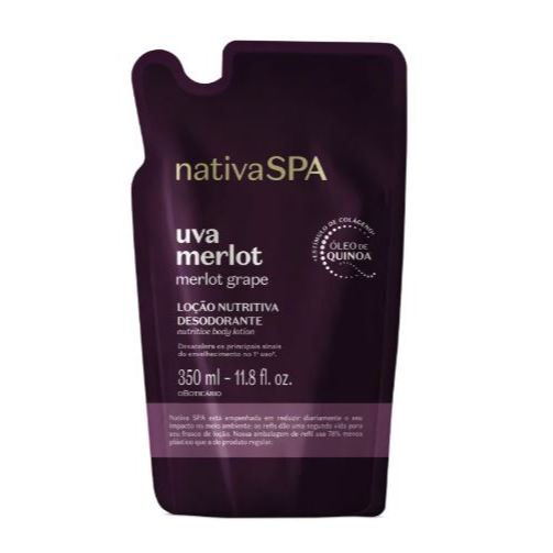 Refil Hidratante corporal Uva Merlot - 350ml Nativa SPA OBoticário