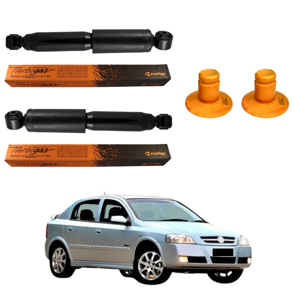PAR AMORTECEDOR TRASEIRO ASTRA 1998 A 2012 COFAP + KIT