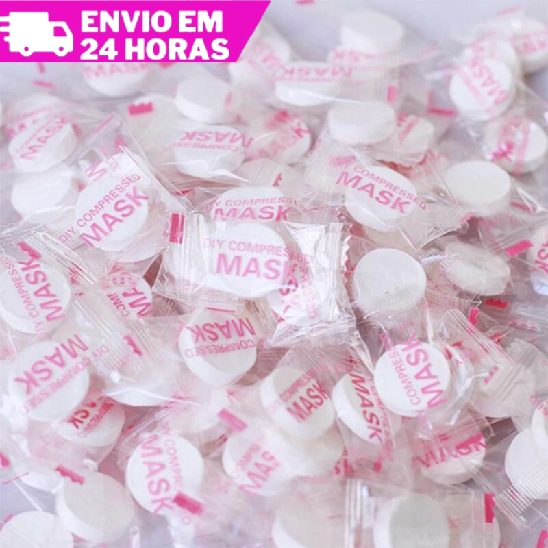 Kit 150 Máscara Desidratada Comprimido Compactada Skin Care em Oferta na Shopee