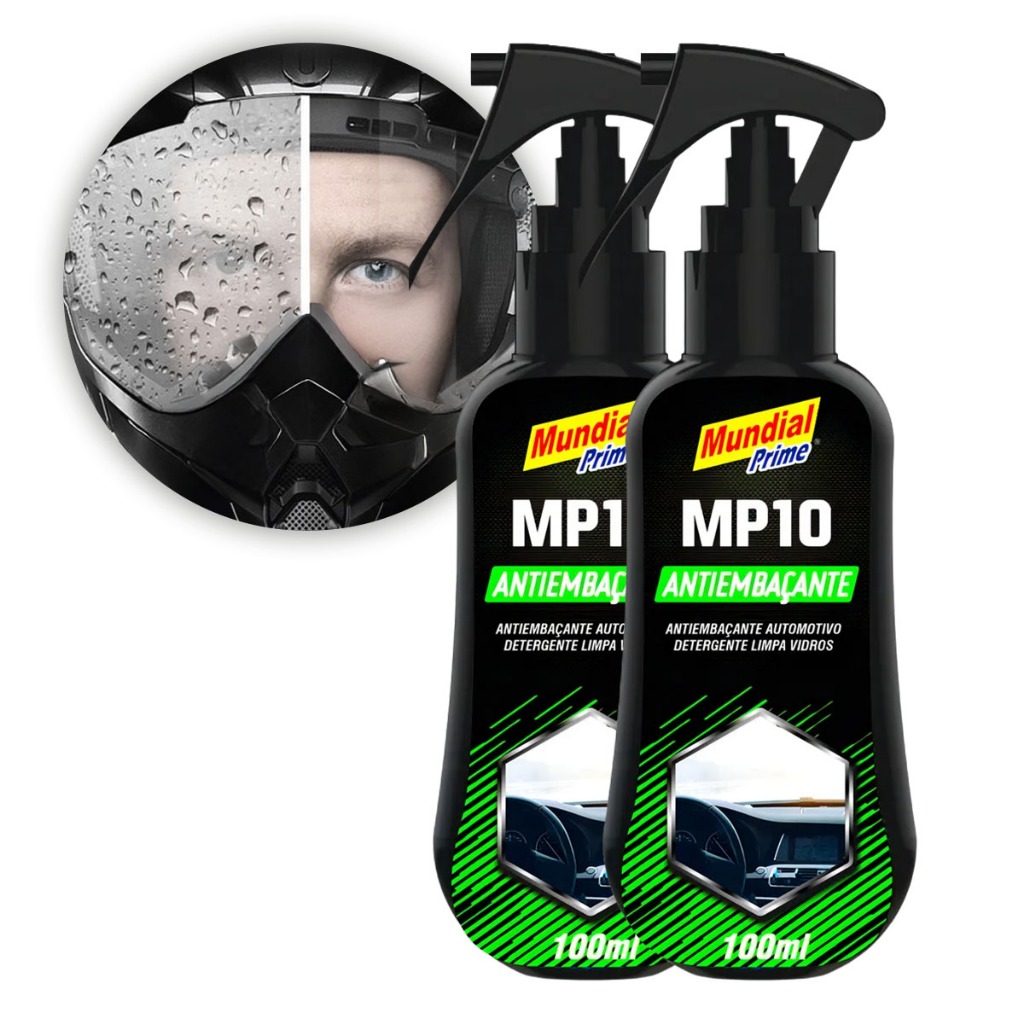 Par Spray Antiembaçante 100 ml Para Vidros Parabrisa Espelho Óculos Viseiras Capacete Automotivo