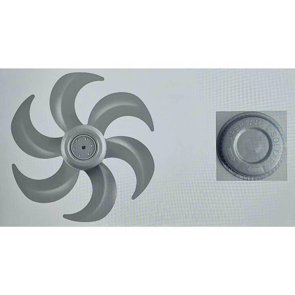 KIT HELICE + PORCA VENTILADOR MONDIAL 30CM 6 PÁS EIXO MEIA LUA PRATA ORIGINAL