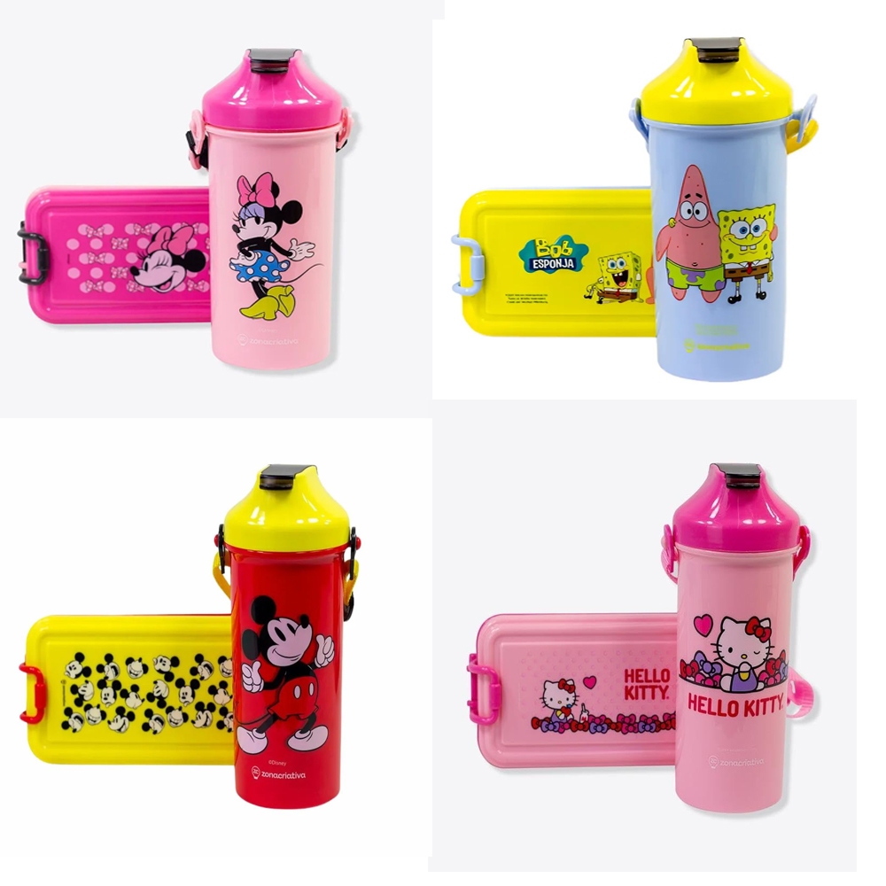 Kit Luch Box - Marmita e Copo Box Disney  Zona Criativa - Escolha o Personagem em Oferta na Shopee