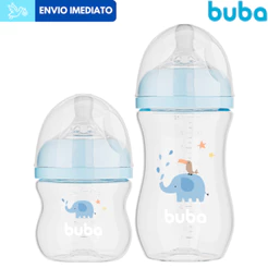Kit 2 Mamadeiras Buba Easy Flow Anticólica 270 e 120 ML