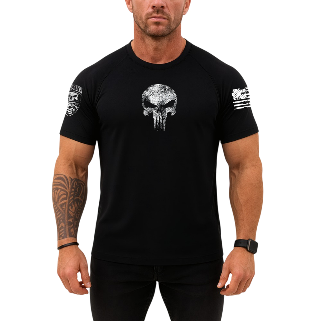 Camiseta Dry Fit Original Masculina Militar Justiceiro p/Academia Treino Black Army em Oferta na Shopee