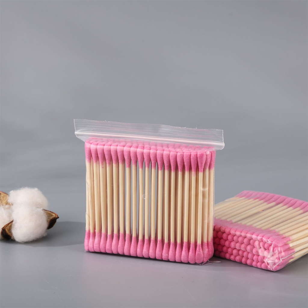 Kit Cotonetes Haste Flexível Bambu Orgânico Biodegradável e Ecológico