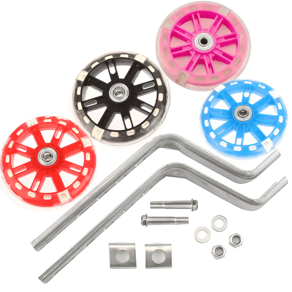 Roda Rodinha Lateral LED Para Bike Bicicleta Infantil Criança Regulável Ajustável Aro 12 Ao 20 Nylon
