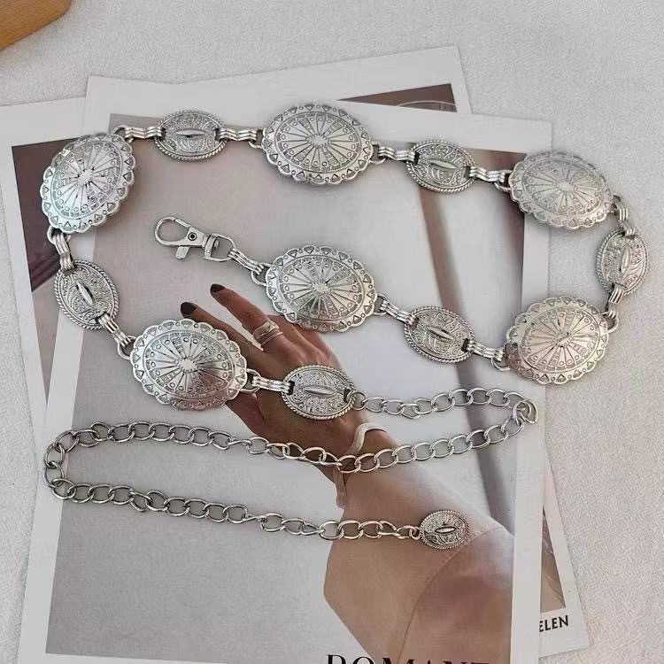 Cintos de corrente design retro acessórios vestido versátil novo verão antigo cinto de high-end em Oferta na Shopee