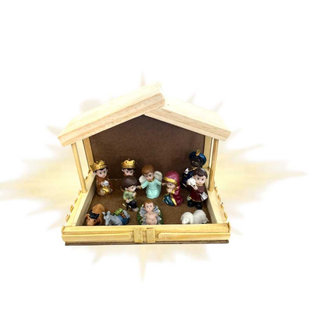 Capelinha Casinha para Presépios Imagens Mdf Resistente Delicada Cru Personalização