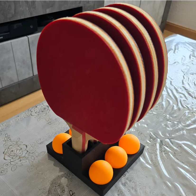 Suporte para Raquetes e Bolinhas de Tênis de Mesa - Suporte Organização Decoração para Casa