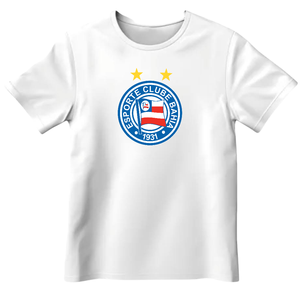 Camiseta Infantil Torcida Bahia Tricolor Aço Baia Futebol Blusa