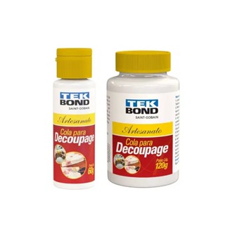 Cola Decoupage TekBond – Fixação Fácil para Artesanato, Papel e Madeira em Oferta na Shopee