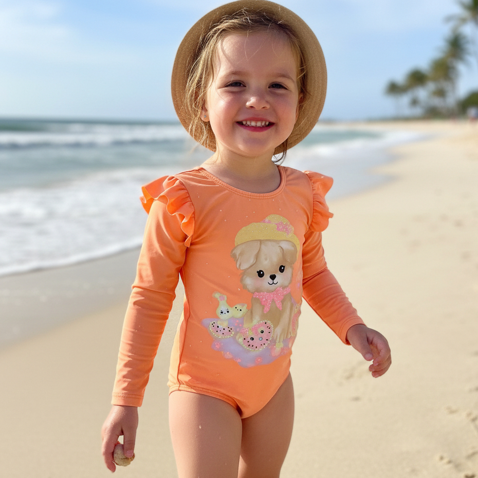 Maiô Infantil Praia em Malha Uv Dry com Proteção Uv 50+ Infanti