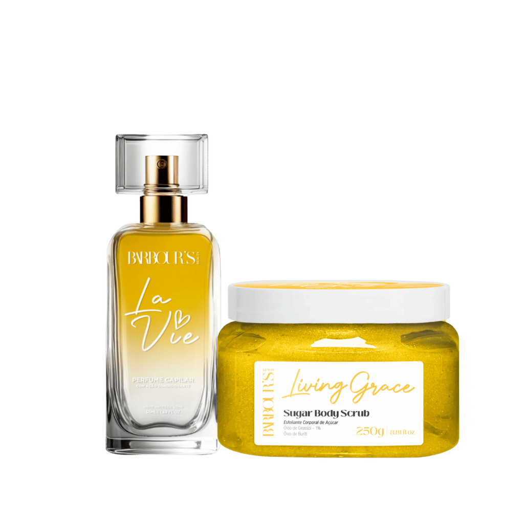 Kit Esfoliante Corporal e Perfume Capilar Living Grace Barbour's Beauty