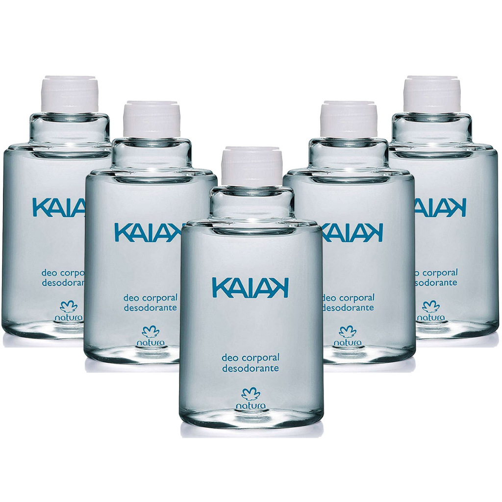 Refil Deo Corporal Desodorante Kaiak Tradicional Masculino 100ml Kit com 5 Unidades