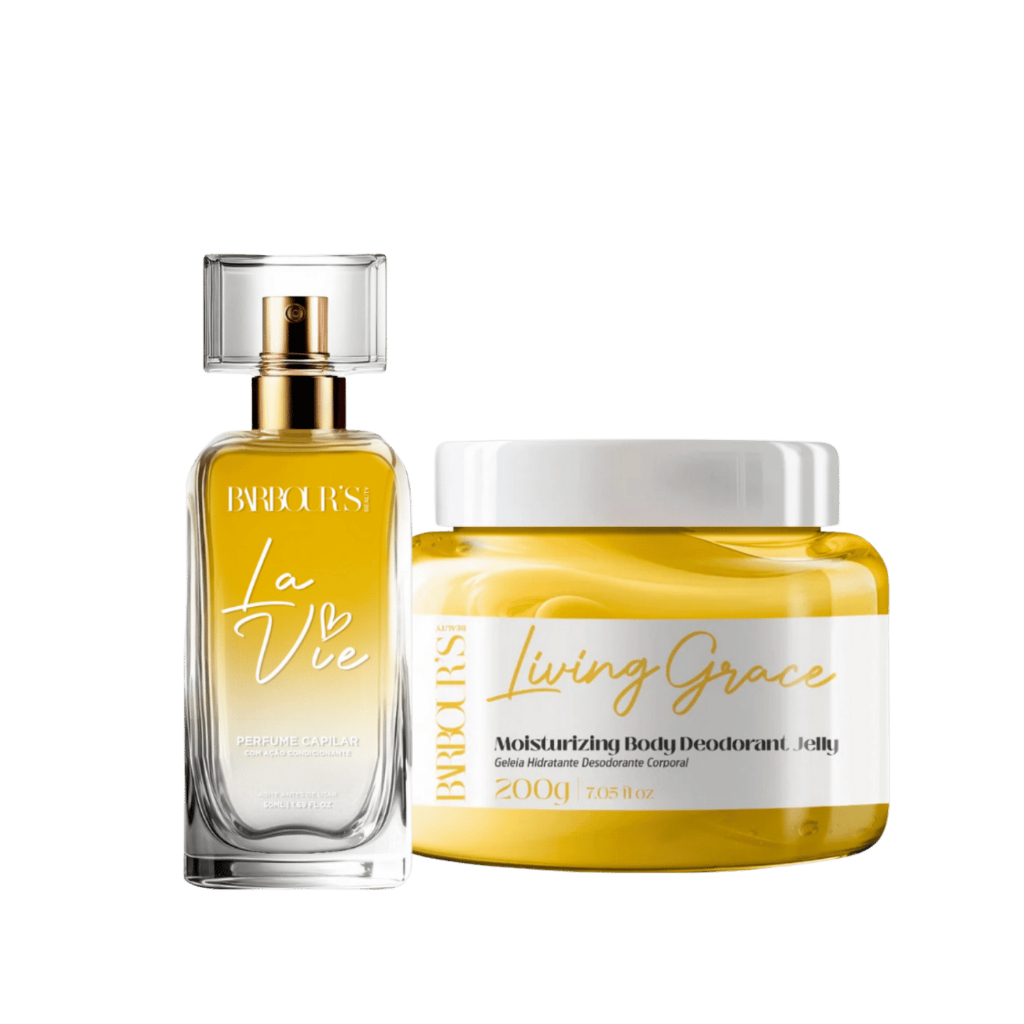 Kit Perfume Capilar 50ml Geleia Hidratante Corporal 200ml Living Grace Barbour's Beauty em Oferta na Shopee