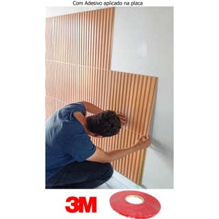 1,5 m² Kit C/ 06 Placas 3d 51x51 (alto adesivo) Revestimento Parede Alto Relevo Painel 3d Ripado em Oferta na Shopee
