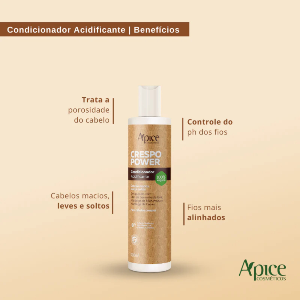 Kit Apice Shampoo Condicionador Máscara Hidratante Creme de pentear Crespo Power Hidratante 300ml · foto 2