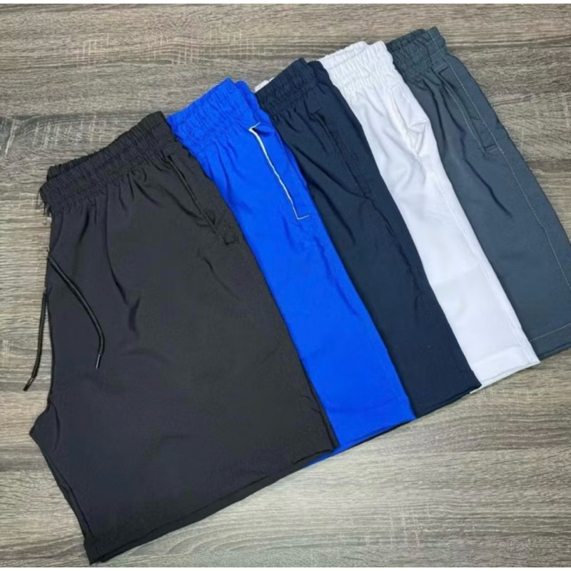 KIT COM 3 Bermuda Shorts Tactel com Elastano Academia Corrida Praia Viagem Fitness Masculino casual