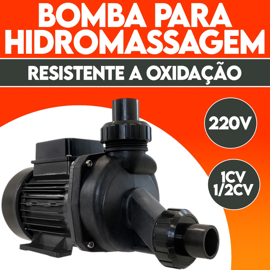 Bomba D'Água Hidromassagem Aquajet 1 e 1/2 CV Vazão de Até 260L/min