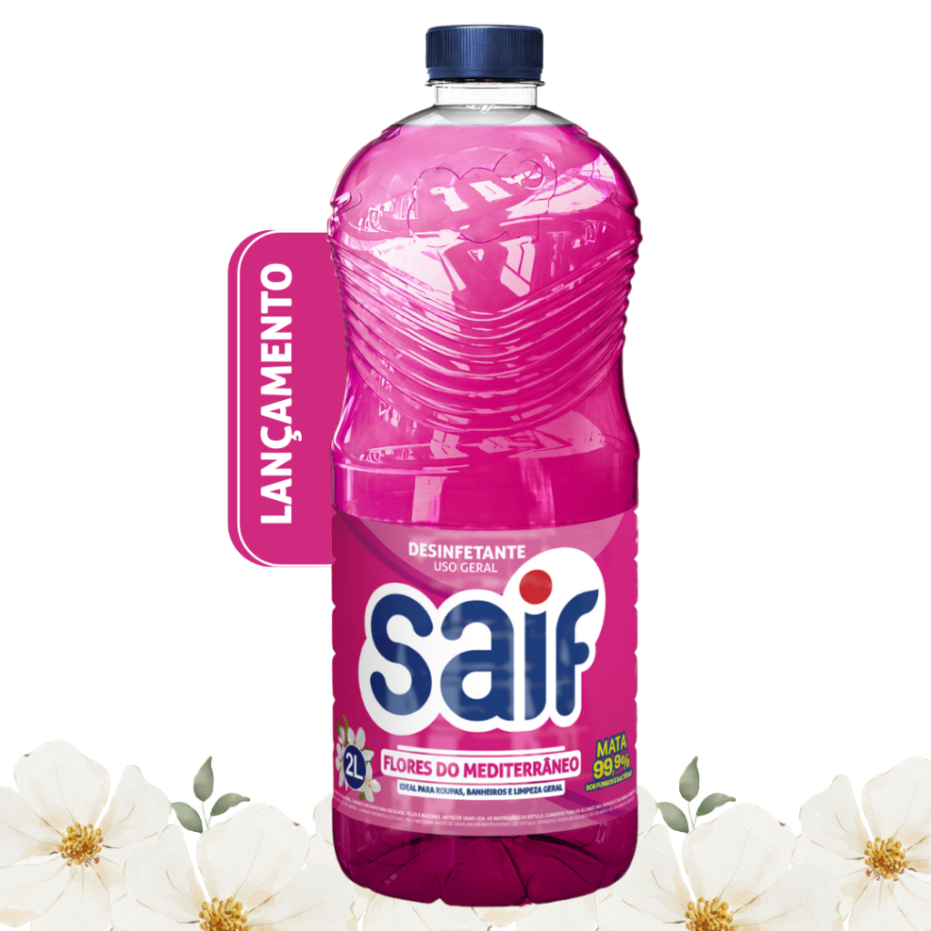 Desinfetante para Roupas e Tecidos Perfumado Saif 1l/2lts Tipo Lysoform