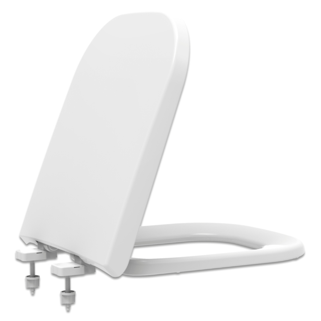 Assento Sanitário Tupan Modelo Quadepp17SC Quadrado PP Soft Close Gelo - Pronta 