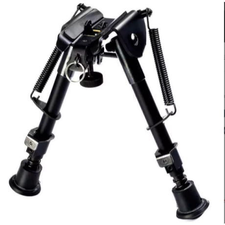 Bipé Ajustável Rifle Preto Alumínio 14x21cm AVB JBD-1