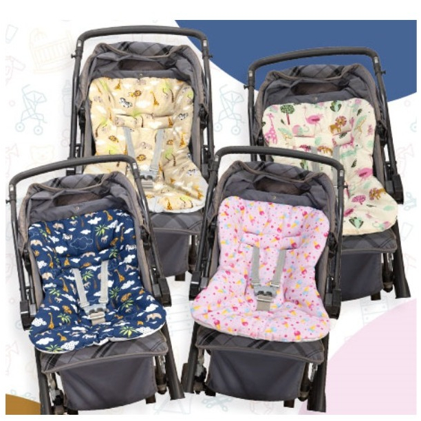 Capa Para Carrinho Acolchoado Macio Menino e Menina 100% Algodão em Oferta na Shopee
