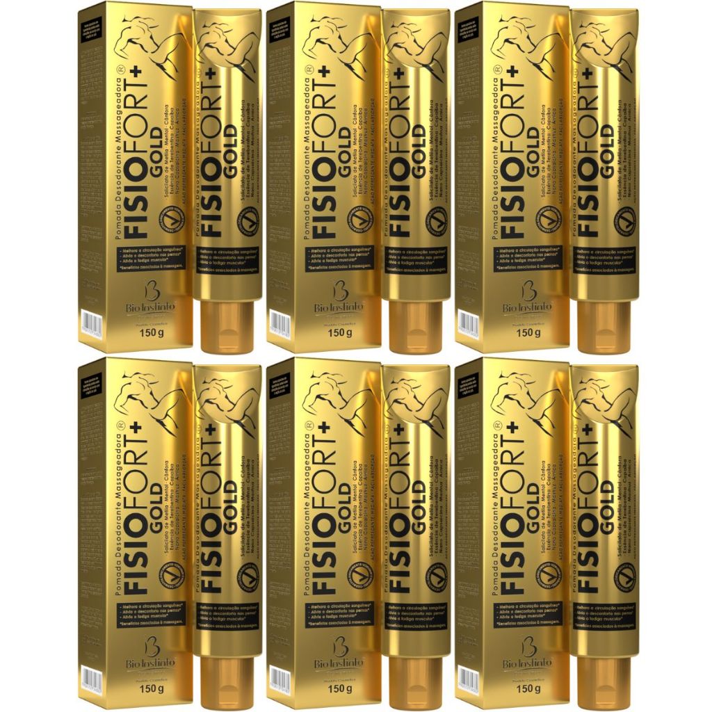 Pomada Desodorante Massageadora Fisiofort + Gold 150G Bio Instinto