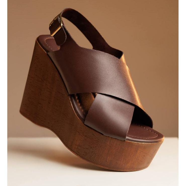 Sandália Anabela Plataforma Feminina Madeira Rústica Leve Confortável Verão  Zature em Oferta na Shopee