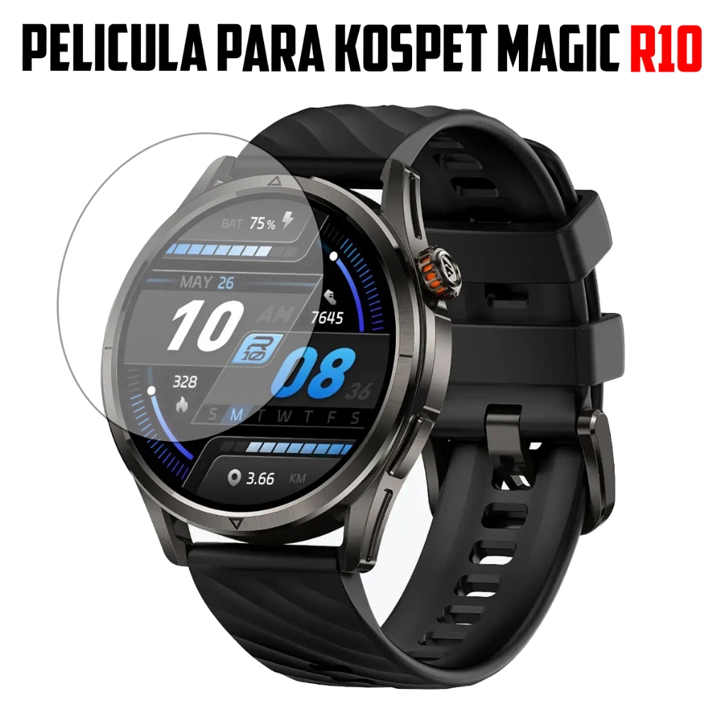 Película de vidro temperado para Smartwatch Kospet Magic R10 Proteção Tela