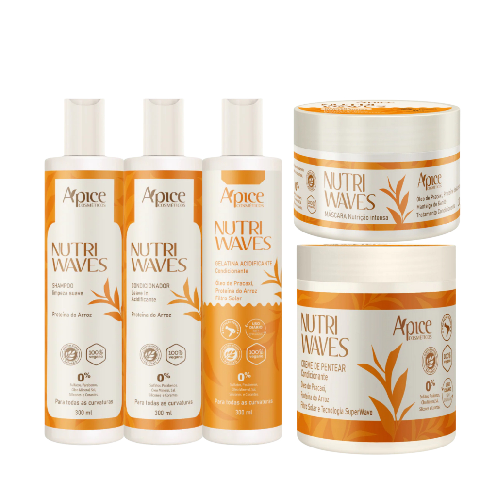 Kit Apice Nutri Waves 5 Produtos Higieniza o Couro Cabeludo 300ml em Oferta na Shopee