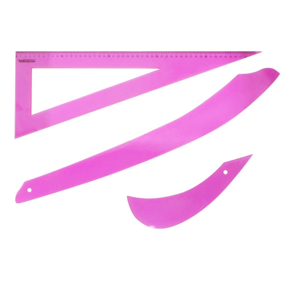 Kit Régua de Modelagem para Costura e Corte de Tecido Esquadro profissional em Oferta na Shopee