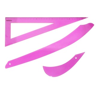 Kit Régua de Modelagem para Costura e Corte de Tecido Esquadro profissional em Oferta na Shopee