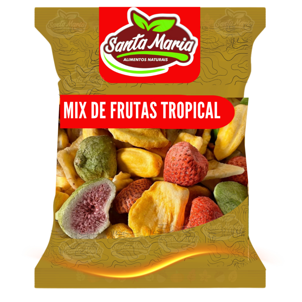Mix Frutas Tropicais Desidratadas Chip’s 100% Natural - Snack Saudável em Oferta na Shopee