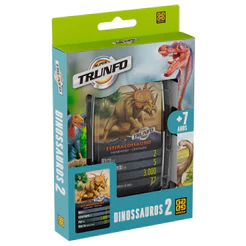 SUPER TRUNFO DINOSSAUROS 2 GROW 32 CARTAS ANIMAIS RÉPTEIS DINO FÓSSEIS RARO T-REX VELOCIRAPTOR JOGOS