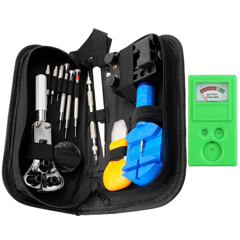 Kit Ferramentas Relojoeiro Profissional Medidor De Baterias