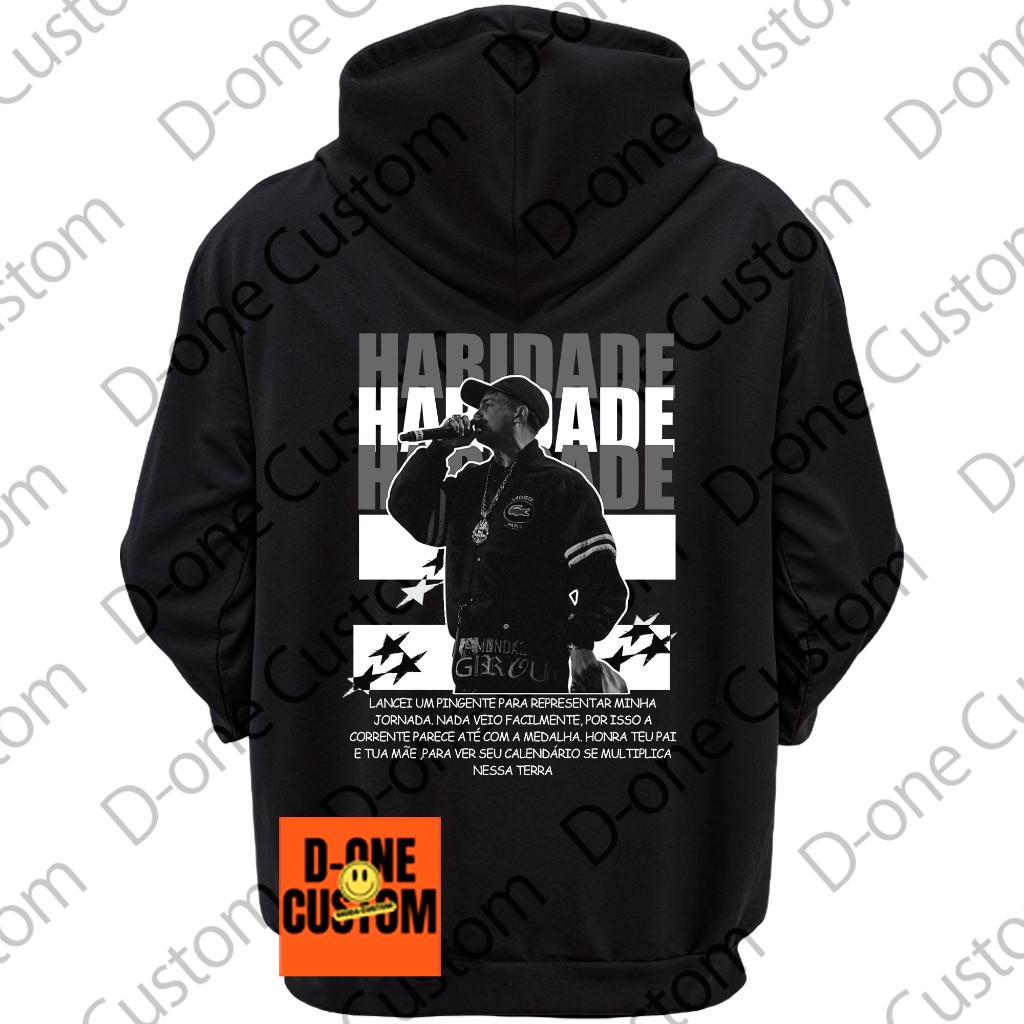 Moletom Blusa de Frio MC Hariel Casaco Estampado Cantor Funk Haridade Frase Costa