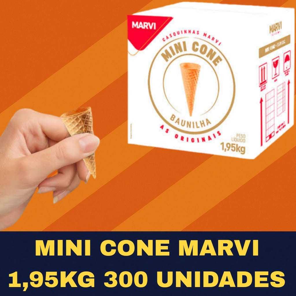 Casquinha Mini Cone Para Cone Trufado Marvi com 300 unidades. em Oferta na Shopee
