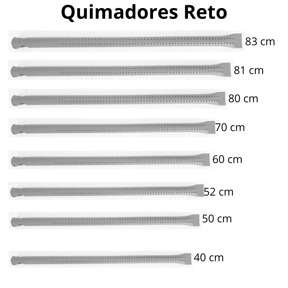 Queimadores Reto Flauta Forno de Lastro Guilhotina Churrasqueiras Todas as Medidas
