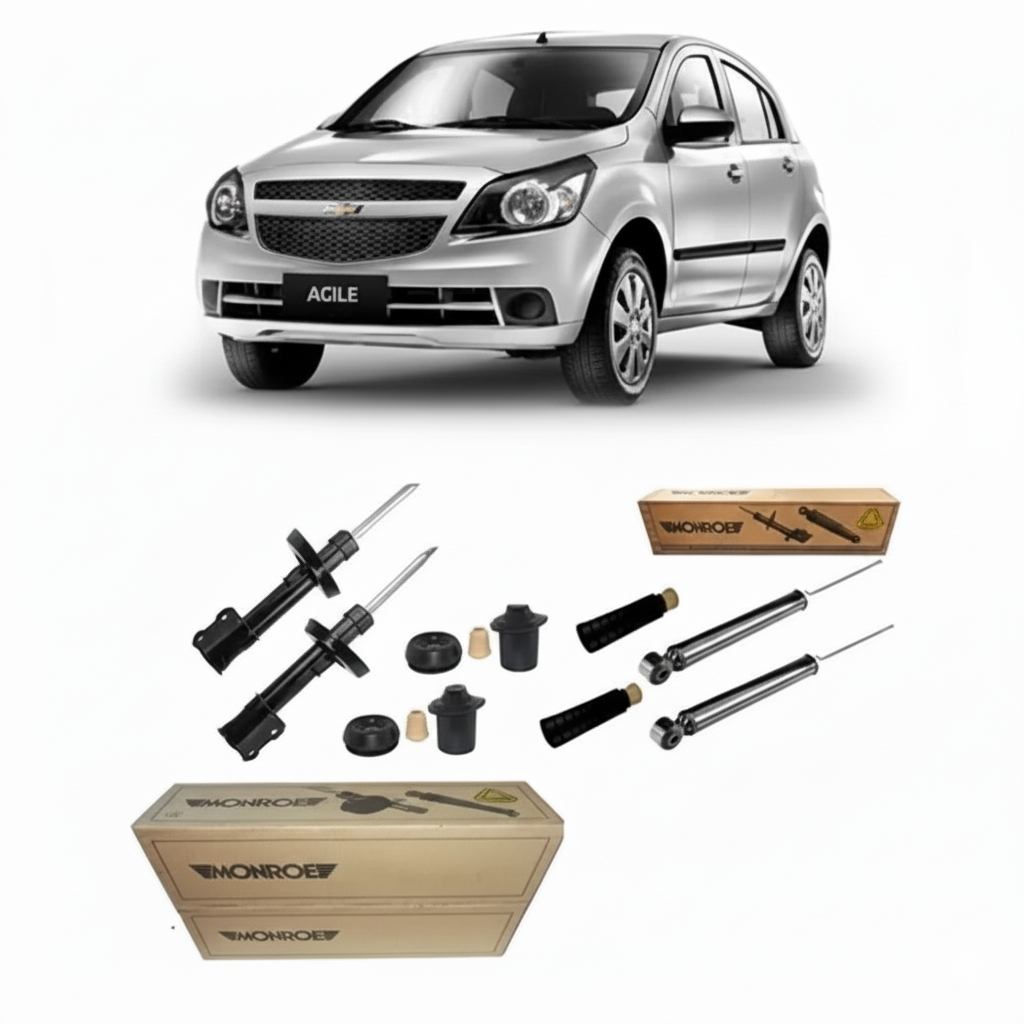 04 Amortecedor Diant Tras Original Monroe + Kit´s Gm Agile em Oferta na Shopee
