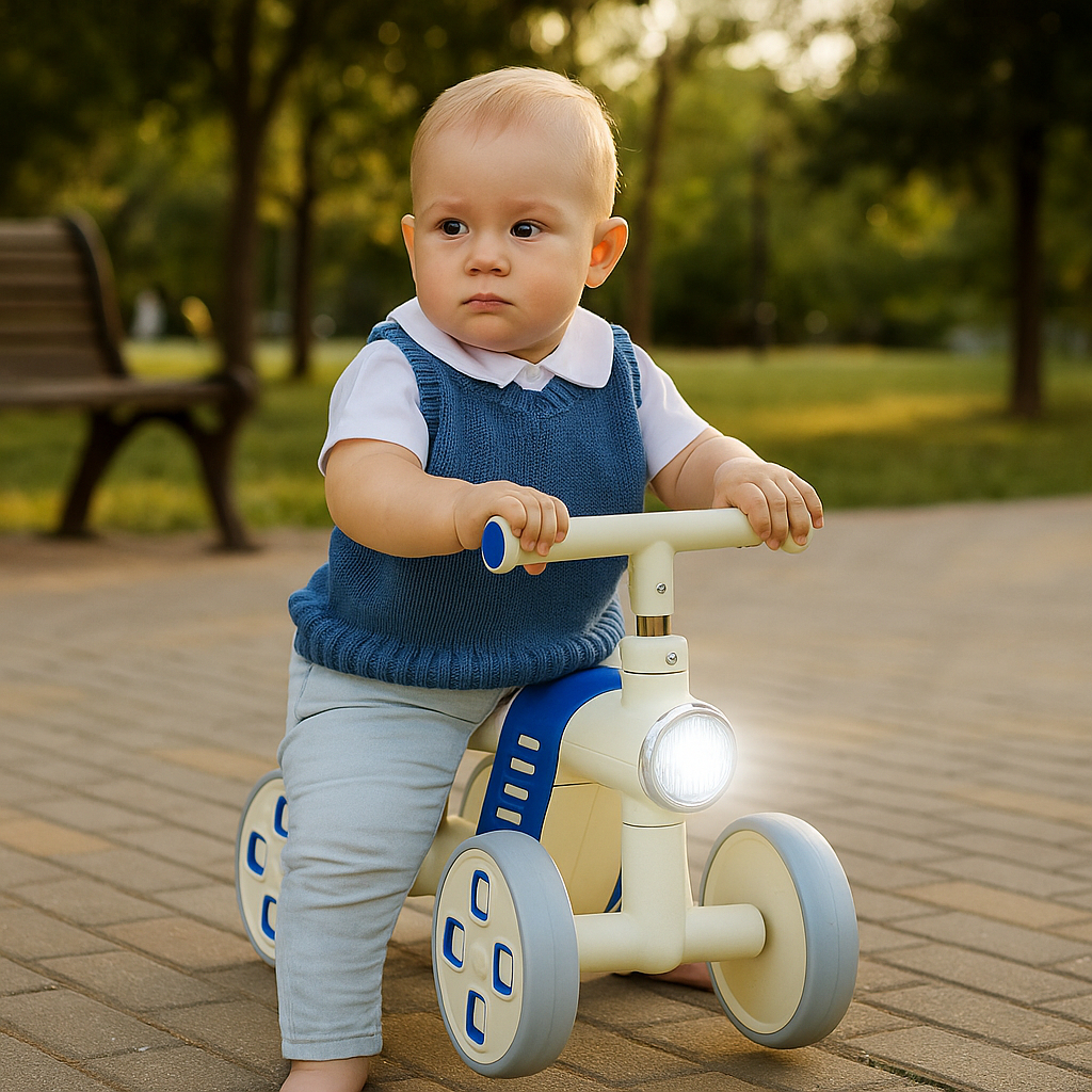 Mini Bike Infantil Quatro Rodas Menino Menina Veículo Segurança Estabilidade Desenvolvimento Bicicleta Equilíbrio