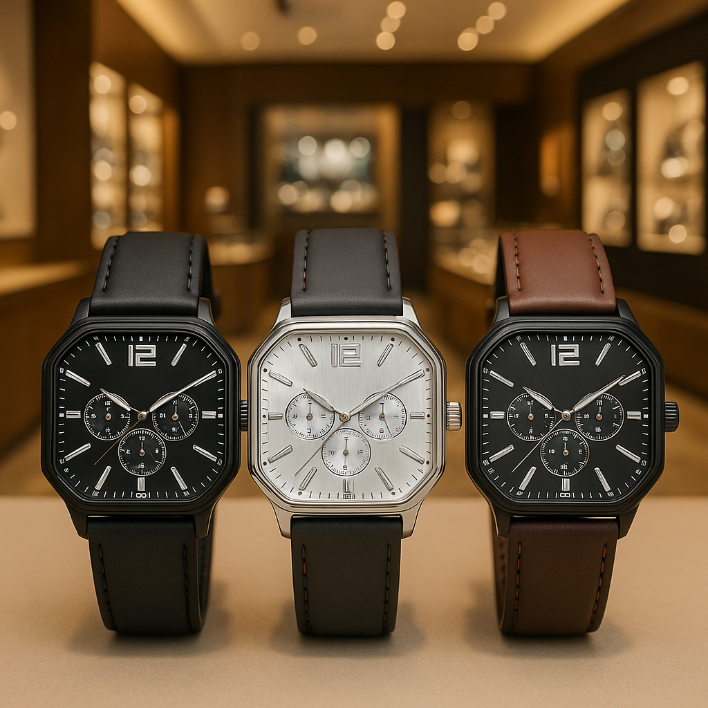 Relógio de Pulso Masculino Social Casual – Analógico Pulseira de Couro