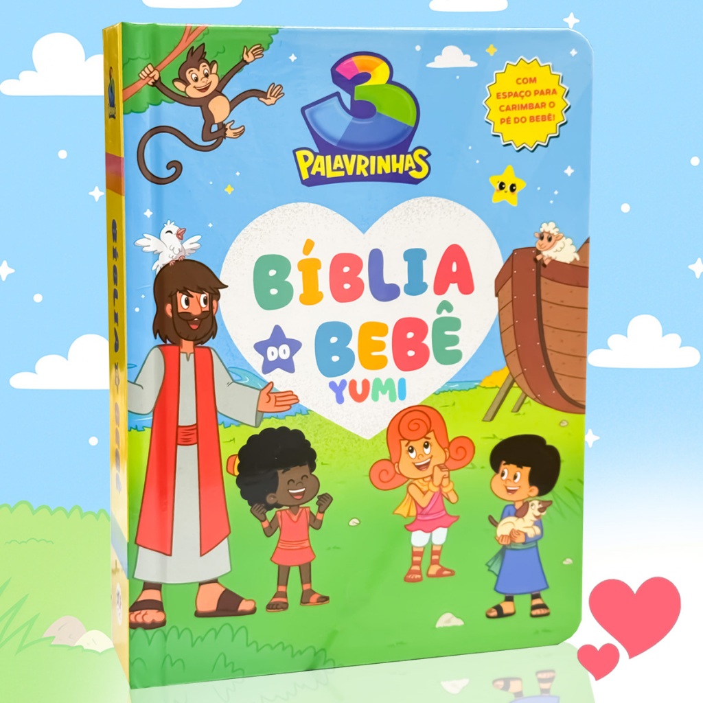 A Bíblia Do Bebê 3 Palavrinhas | Livro Infantil Histórias Bíblicas Ilustradas Para Crianças Capa Dura 0 A 8 Anos