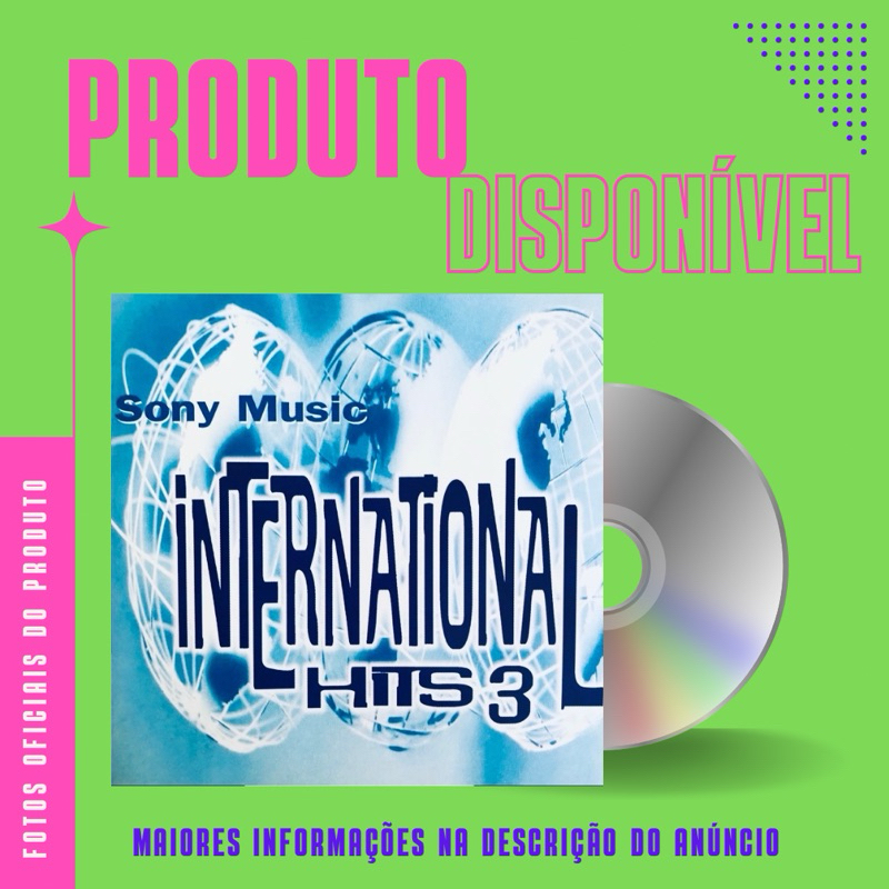 CD SONY MUSIC INTERNACIONAL HITS 3 - Michael Jackson, Savage Garden, James Taylor, Celine Dion, Shakira, Wyclef Jean