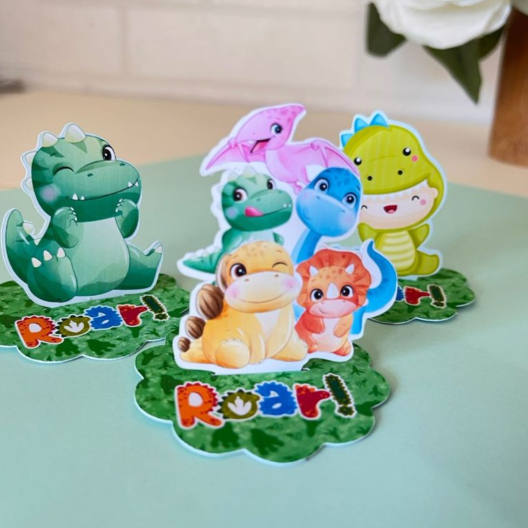 Tags 3D Dino Baby Personalizados Dinossauro Baby Dinossauro Cute Aplique em pé Festa Lembrancinha em Oferta na Shopee