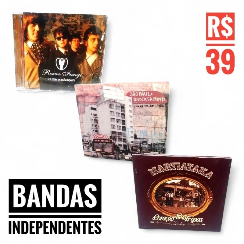 📀 Lote com 3 CDs Raros – Música Nacional / Rock / Experimental