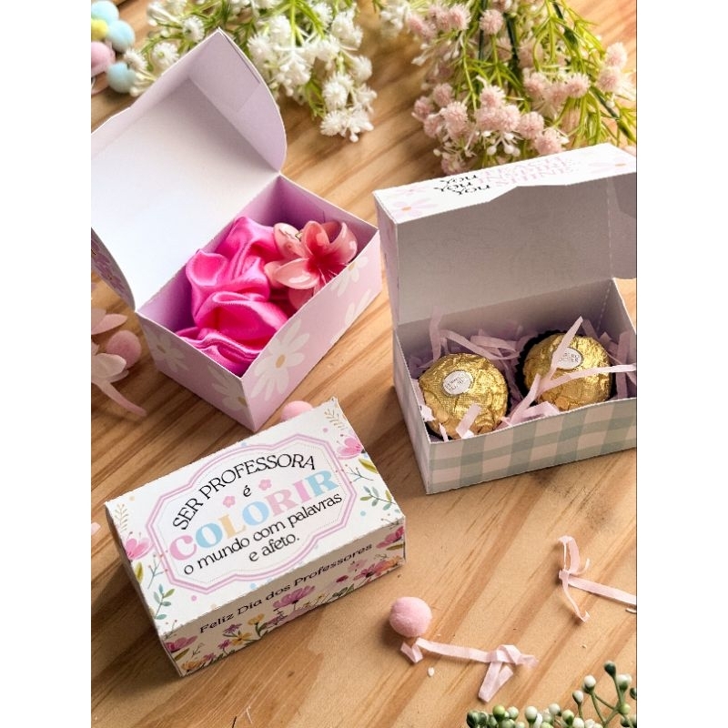 Caixinhas para 2 ou 4 doces/mimo dia dos professores