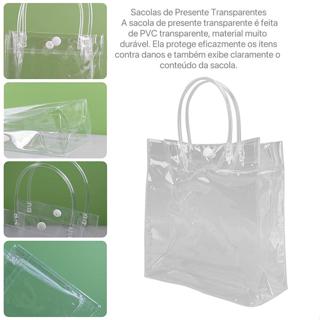 Sacola de PVC para Presente Transparente Com Alça Cristal em Oferta na Shopee